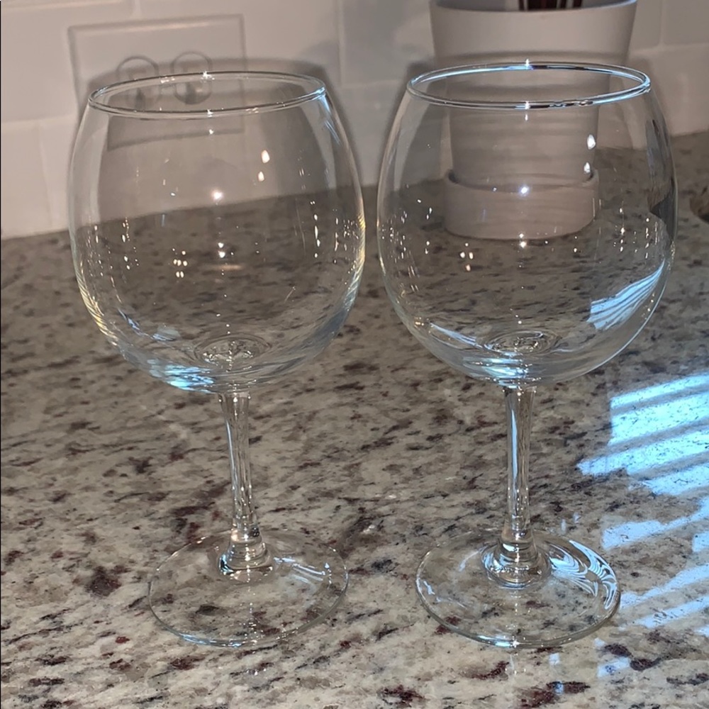 Two small wine glasses